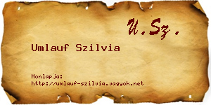 Umlauf Szilvia névjegykártya