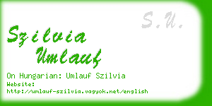 szilvia umlauf business card